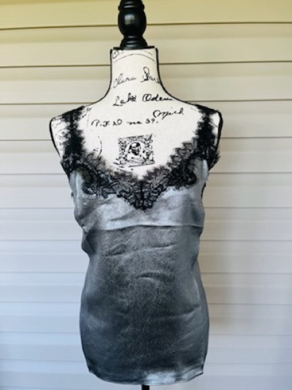 WHBM $75Lace Trim Satin Camisole